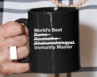 Rheumatologist Gift - Immunity Master Black Coffee Mug - Rheumatology Graduation Present