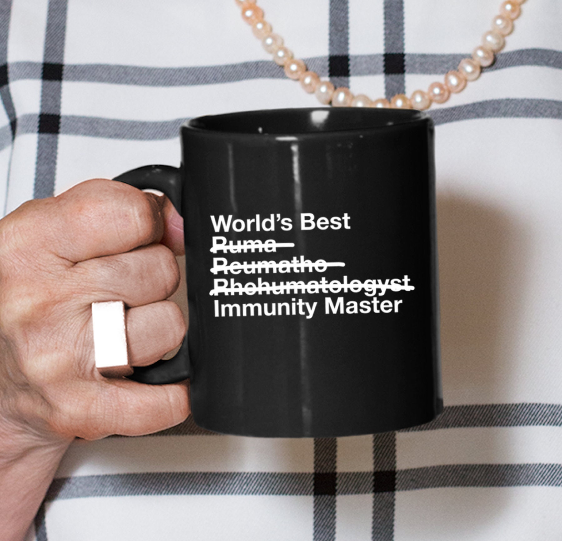 Rheumatologist Gift - Immunity Master Black Coffee Mug - Rheumatology Graduation Present
