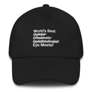 Regalo para oftalmólogo: gorro bordado "Maestro de la vista" - Regalo de graduación de oftalmología