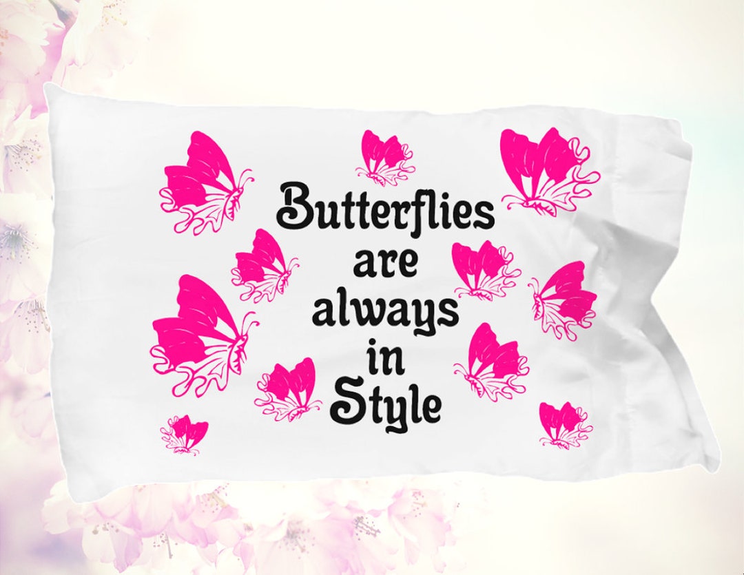 Butterfly Pillowcase Butterflies Are Always in Style Pillow Etsy