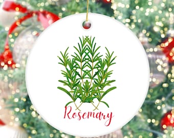 Gardener gift - Rosemary Ceramic ornament - Chef Present