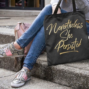 Resistance Tote bag - Nevertheless She Persisted Large Handbag