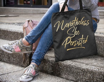 Resistance Tote bag - Nevertheless She Persisted Large Handbag