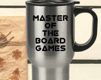 Board Games Player Travel Mug - Master Of The Board Games Coffee Tea Cup