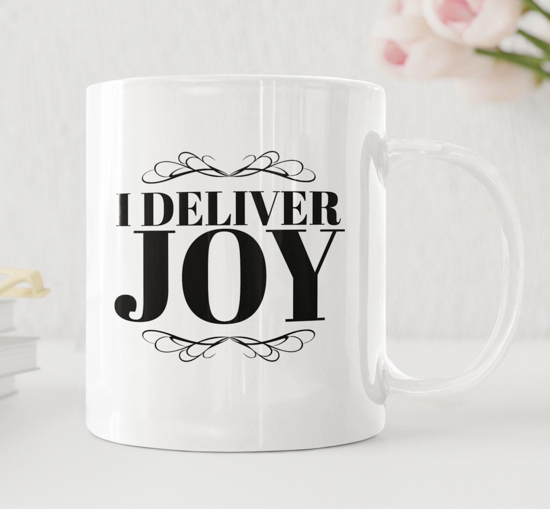 Courier Gift I Deliver Joy Coffee Mug Mail Carrier Present 