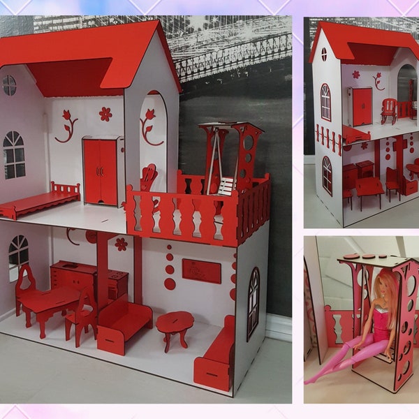 Big Doll House with furniture Laser cut files