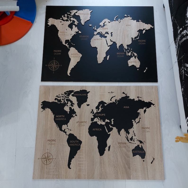 World Map Laser Cut Files Etsy