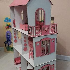 Doll House with furniture Laser cut files image 9