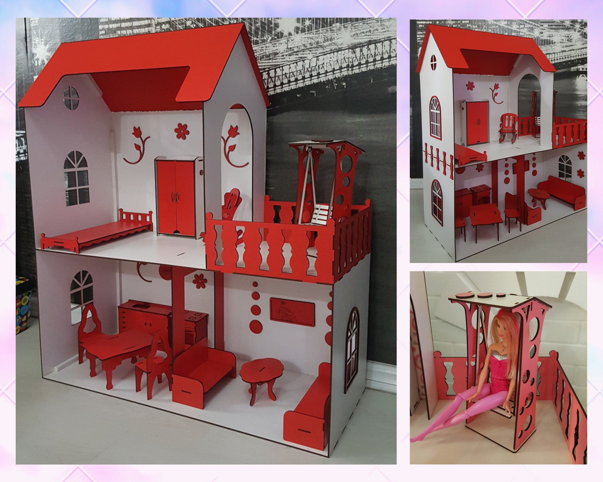 Barbie Doll House - Etsy Barbie Doll House - Etsy