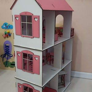 Doll House with furniture Laser cut files image 6