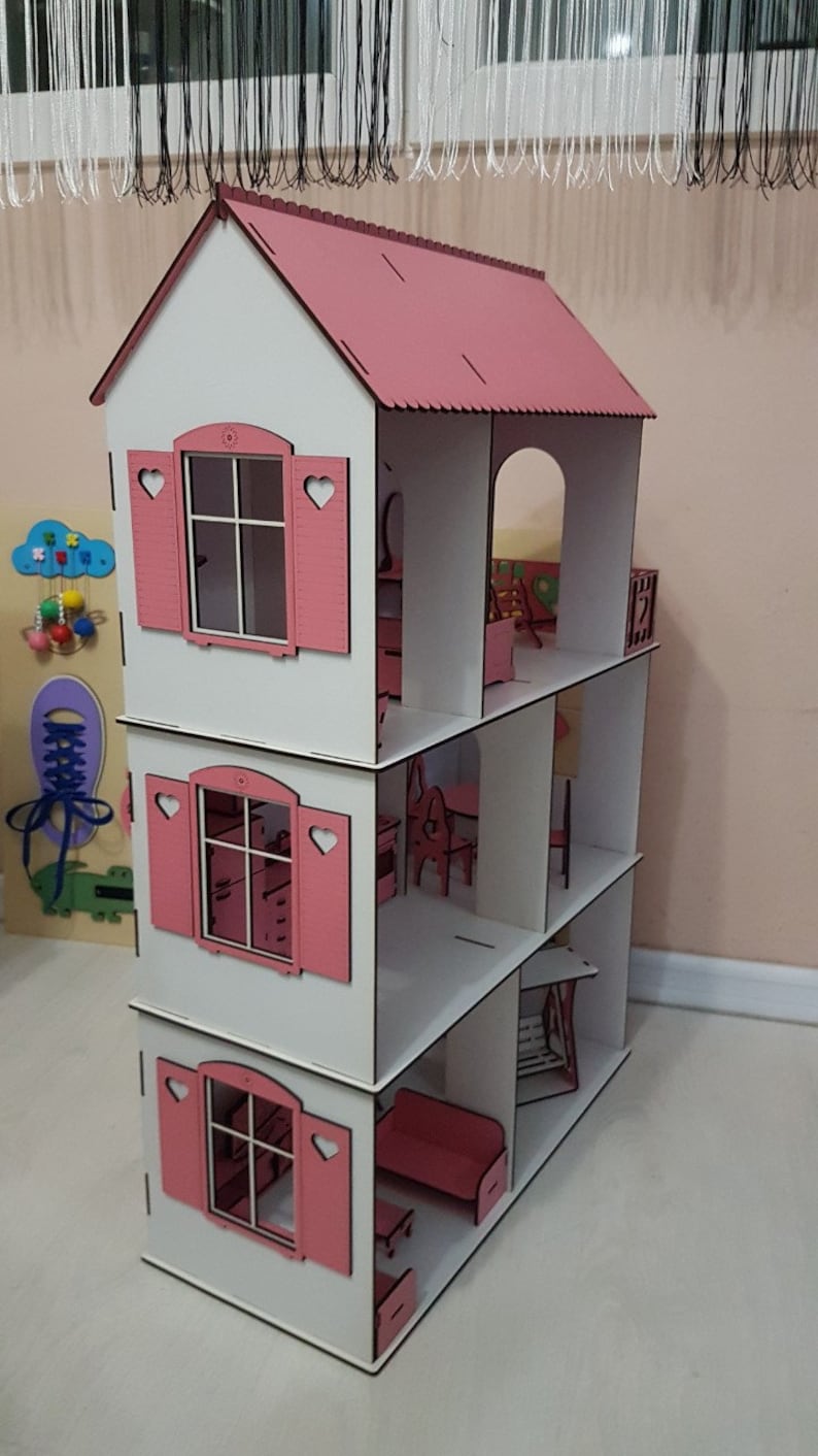 Doll House with furniture Laser cut files image 6