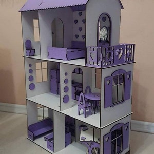 Doll House with furniture Laser cut files image 3