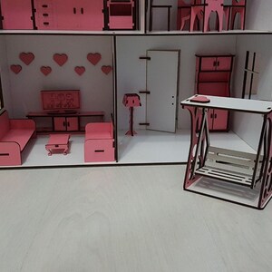 Doll House with furniture Laser cut files image 8
