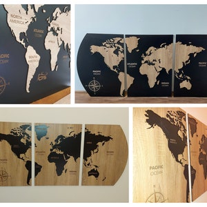 Weltkarte Laser cut Dateien
