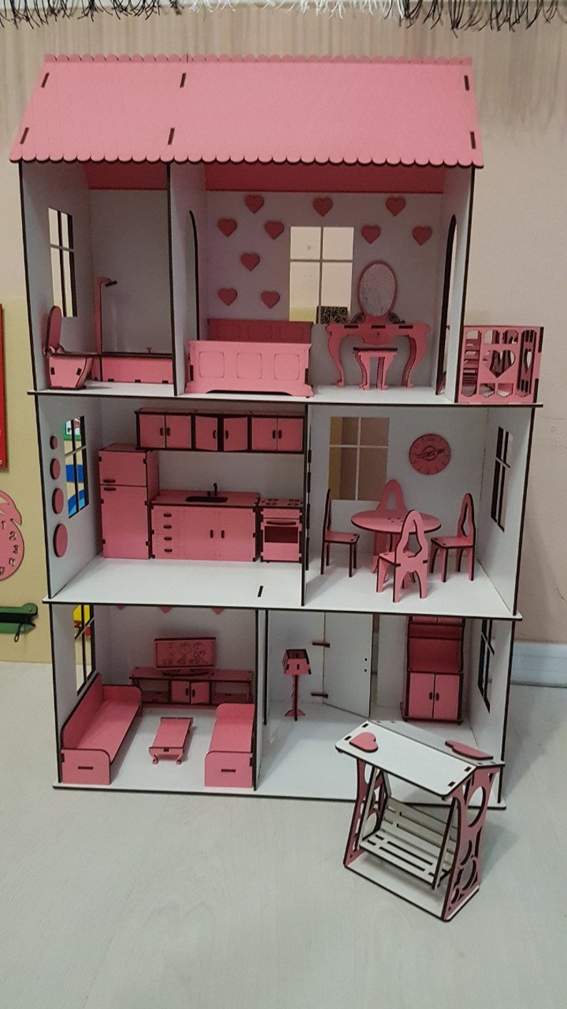 Doll House with furniture Laser cut files image 5