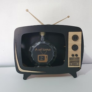 Laserskuren retro-TV med minibar (digital nedladdning)