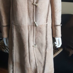 Vintage 70'S Sheepskin Parka with plush shearling  Bone Toggles and Leather Hooks  NICE!  Montreal Leather Garment Coat!!! Small - Med