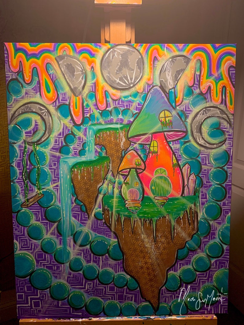 Psykedeliskt universum Originalmålning bild 1