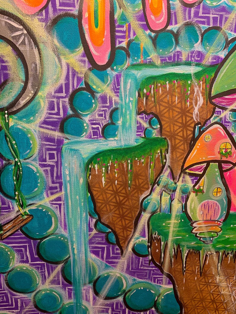 Psykedeliskt universum Originalmålning bild 3