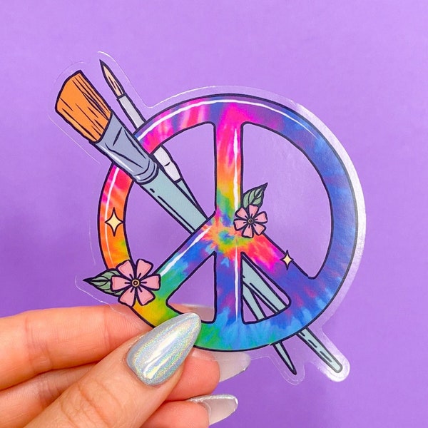 Artist Brushes Sticker | Painter Accessories | Gifts for Art Lovers | Artsy Vinyl Sticker l Peace and Art Decal