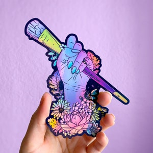 Creative Magic Holographic Sticker - [ Colorful Artist Sticker |  Gifts for Female Artists | Art Lovers | Girl Power]