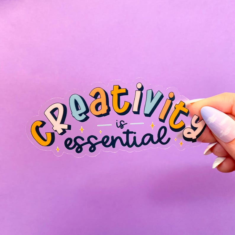 Creativity Sticker | Gifts for Artists | Stickers with Sayings | Artist Accessory | Creativity is Essential Sticker | Art Lovers image 9
