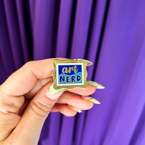 アートオタク向けエナメルピン | クリエイティブな人への面白いアーティストギフト | アート愛好家向けラペルピン | ハードエナメルスタジオアクセサリー | オタクアートバッジ 画像 3