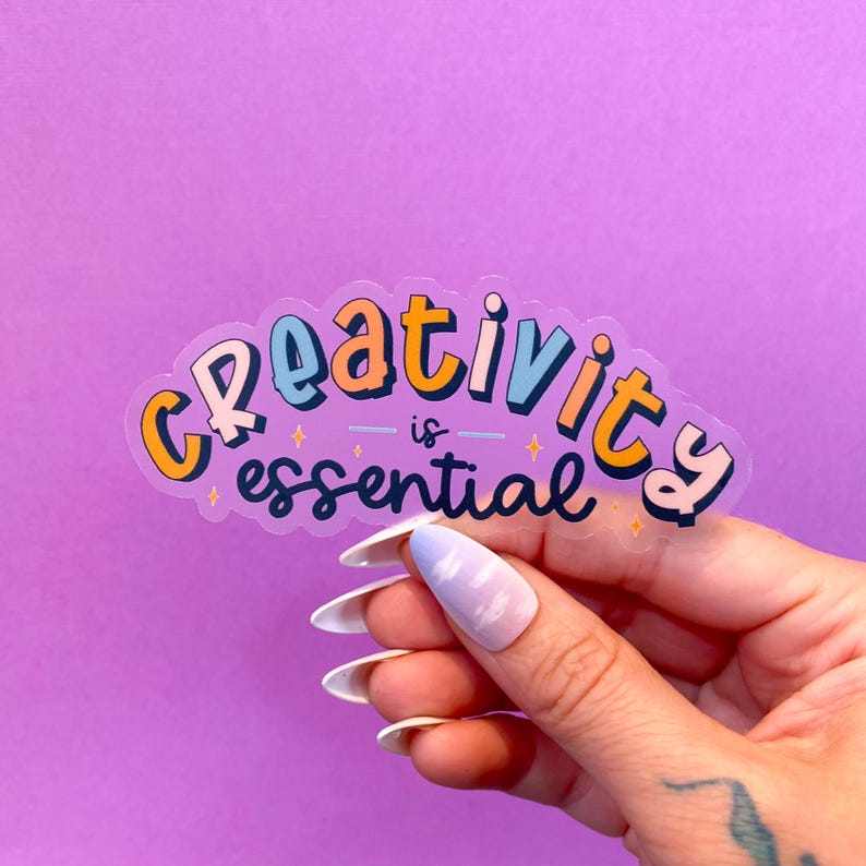 Creativity Sticker | Gifts for Artists | Stickers with Sayings | Artist Accessory | Creativity is Essential Sticker | Art Lovers image 6