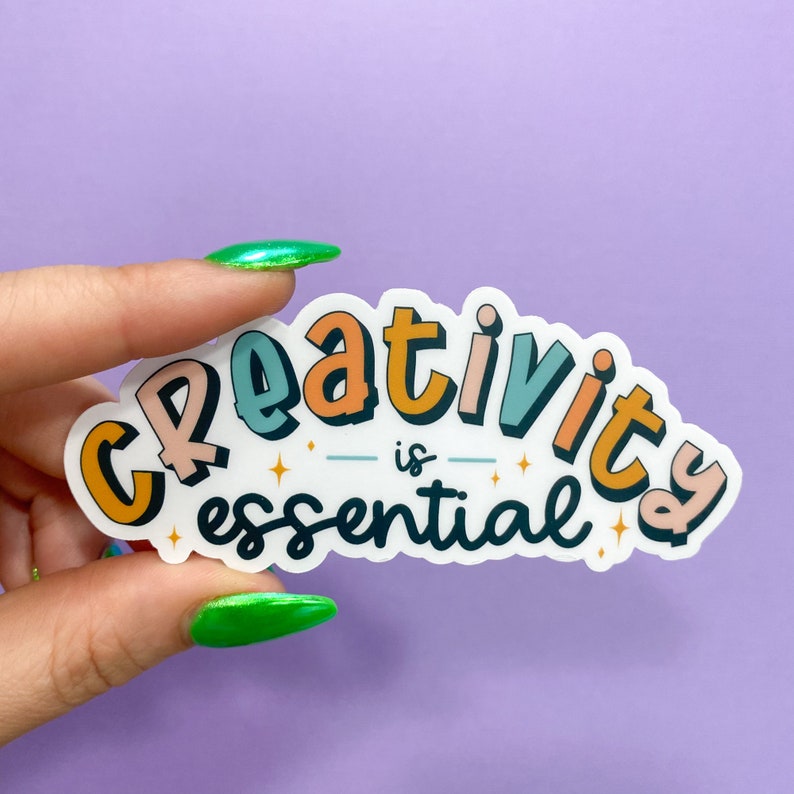 Creativity Sticker | Gifts for Artists | Stickers with Sayings | Artist Accessory | Creativity is Essential Sticker | Art Lovers image 7