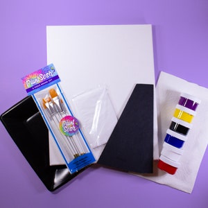 Paint at Home Kit – (The Essentials) Paint Night Kit | Virtual Painting Supplies | Acrylic Starter Kit | Paint & Sip Kit | DIY Painting Kit