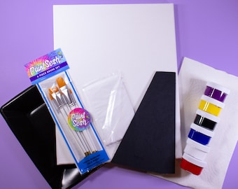 Paint at Home Kit – (The Essentials) Paint Night Kit | Virtual Painting Supplies | Acrylic Starter Kit | Paint & Sip Kit | DIY Painting Kit