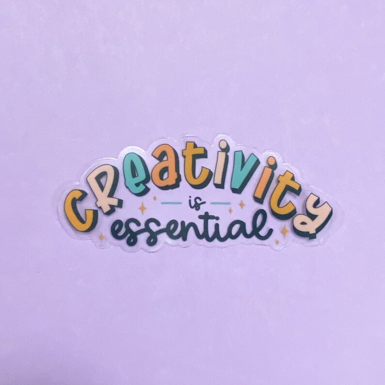 Creativity Sticker | Gifts for Artists | Stickers with Sayings | Artist Accessory | Creativity is Essential Sticker | Art Lovers image 2