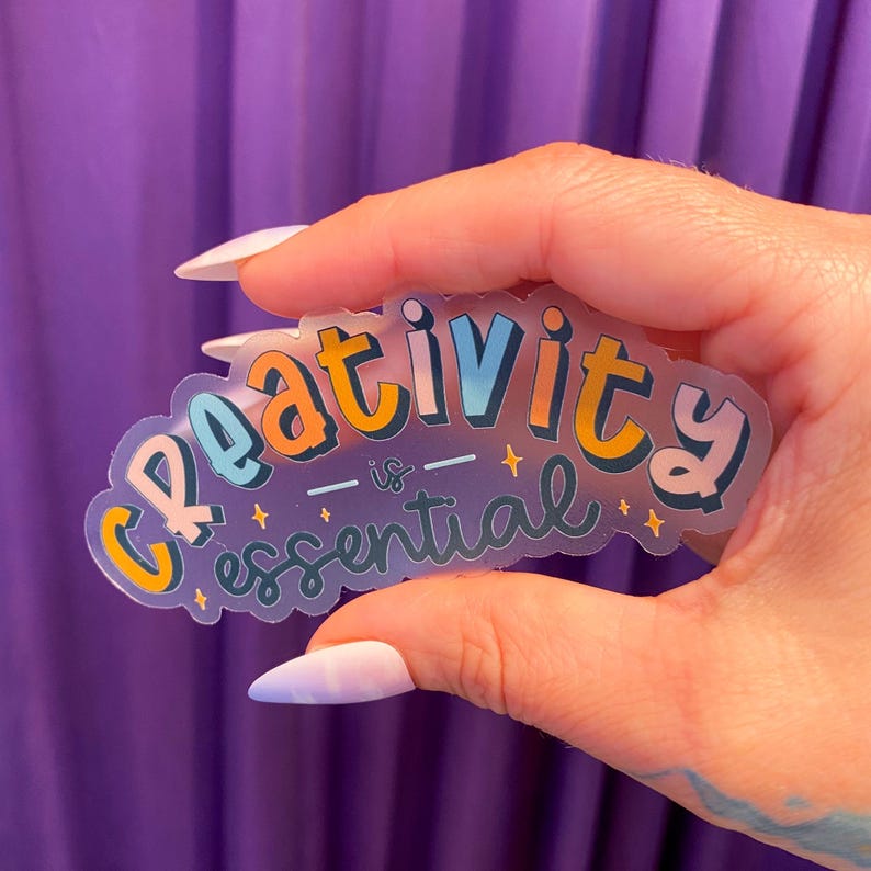 Creativity Sticker | Gifts for Artists | Stickers with Sayings | Artist Accessory | Creativity is Essential Sticker | Art Lovers image 8