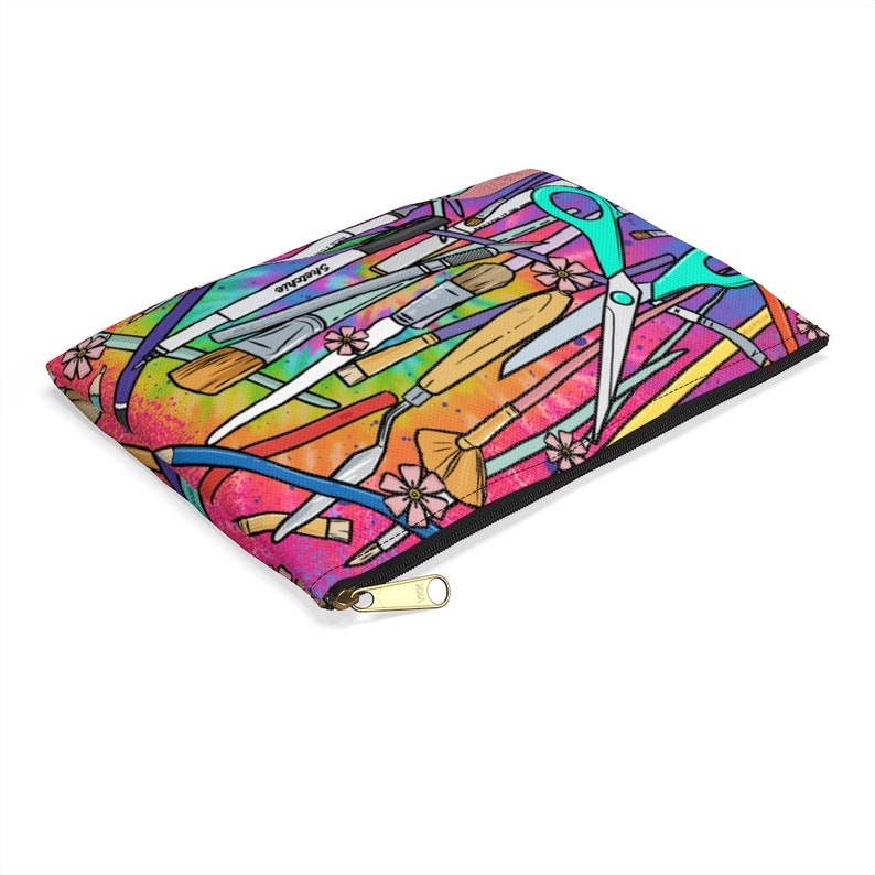 Stay Creative Accessory Pouch Art Stash Bag | Art Lovers | Gifts for Artists | Pencil Pouch | School Supplies Tie Dye