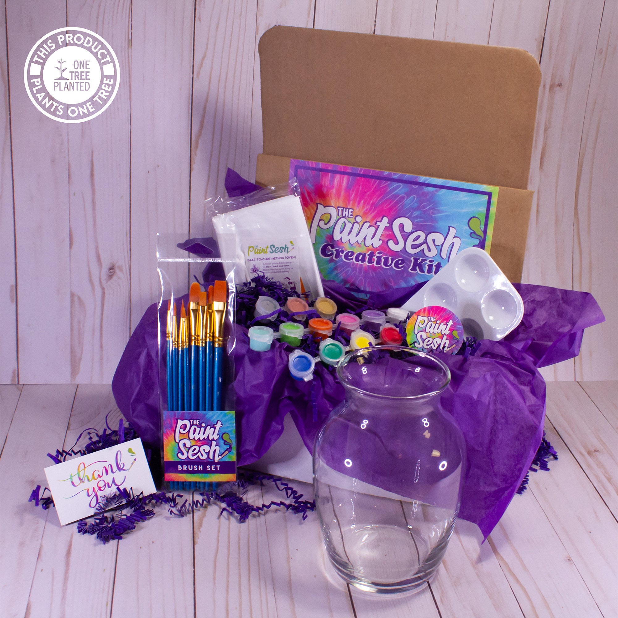 Vase Painting Kit Paint Your Glass Vase Gift for Artists Etsy