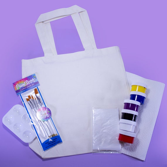 Paint Your Own Tote Bag Kit Gift for Artists DIY Painting Kit Acrylic Painting Kit Etsy