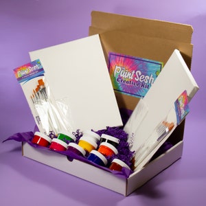 Date Night Paint Kit - [ Paint at Home Kit | Virtual Painting Supplies | Acrylic Starter Kit | Gift for Artists | DIY Painting Kit ]