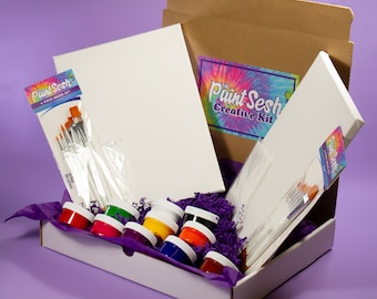 Date Night Paint Kit - [ Paint at Home Kit | Virtual Painting Supplies | Acrylic Starter Kit | Gift for Artists | DIY Painting Kit ]