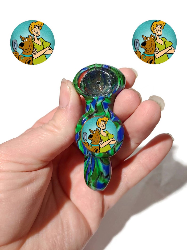 Custom Scoobydoo & Shaggy Glass Smoking Pipe Girly Pipes Etsy