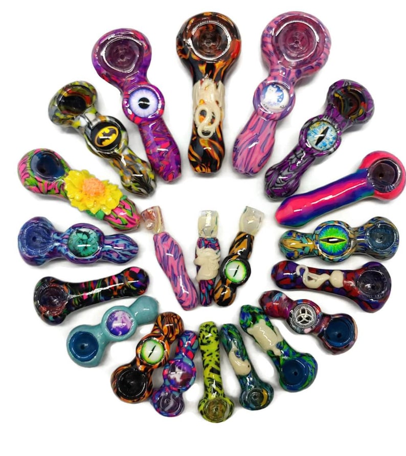 Ready to Ship Glass smoking pipe girly pipes unique glass Etsy