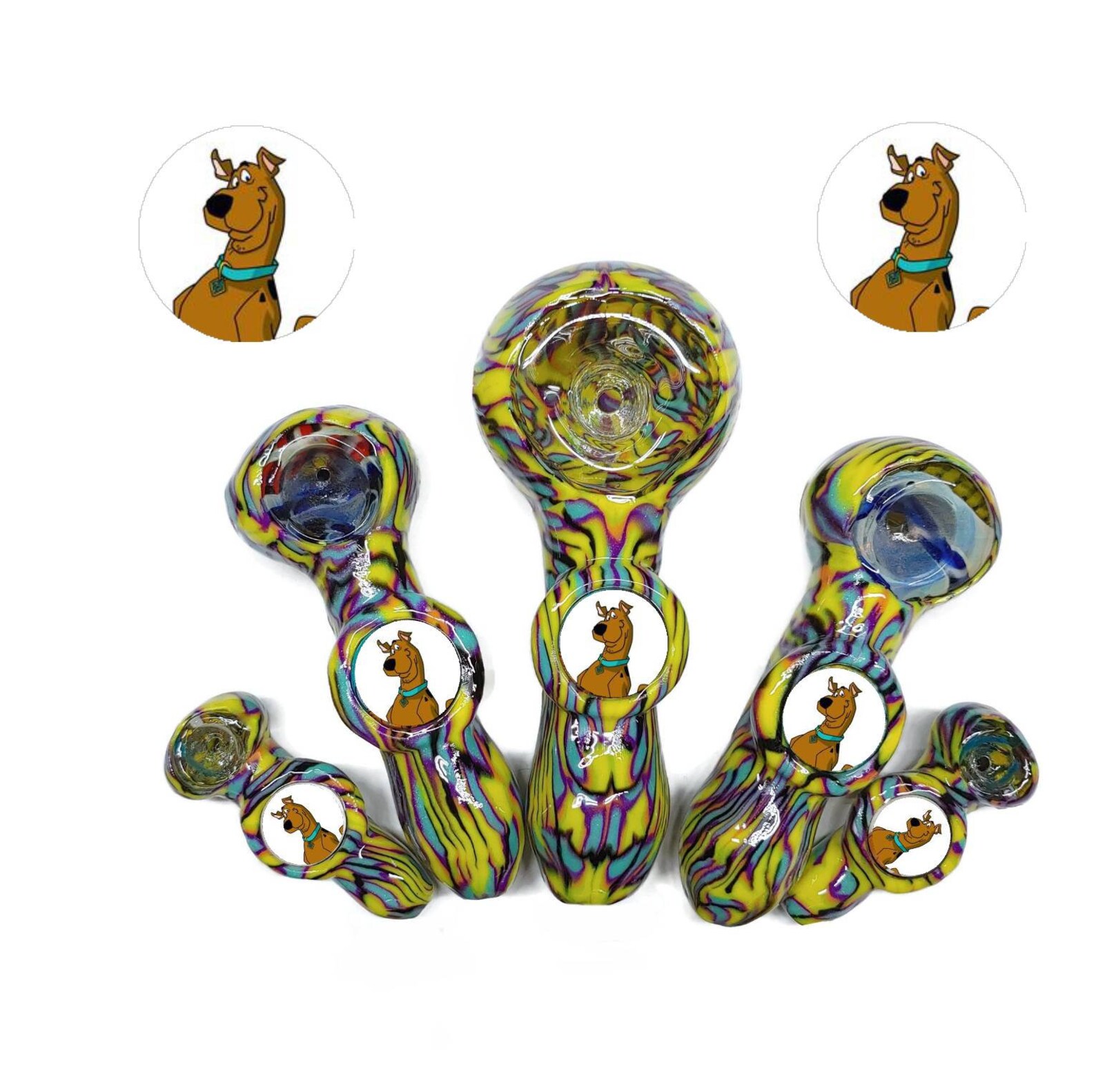 Custom Scoobydoo Glass Smoking Pipe Girly Pipes Unique Etsy