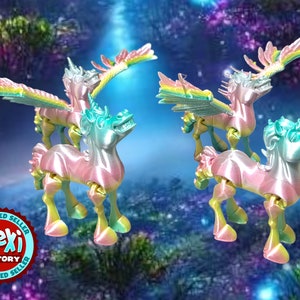 3d Printed Articulated Flexi Horse, Unicorn, Alicorn, Pegasus, Flexi Pegasus Birthday Gift, Gift for Him, Horse Gift For Her, unicorn lovers