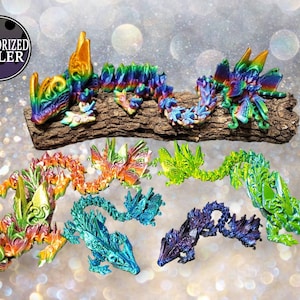 3d Printed articulated Pixie Dragon As Seen On Tiktok, Dragon Fidget Toy, Flexi Crystal Dragon, Birthday Gift, Gift for Him,