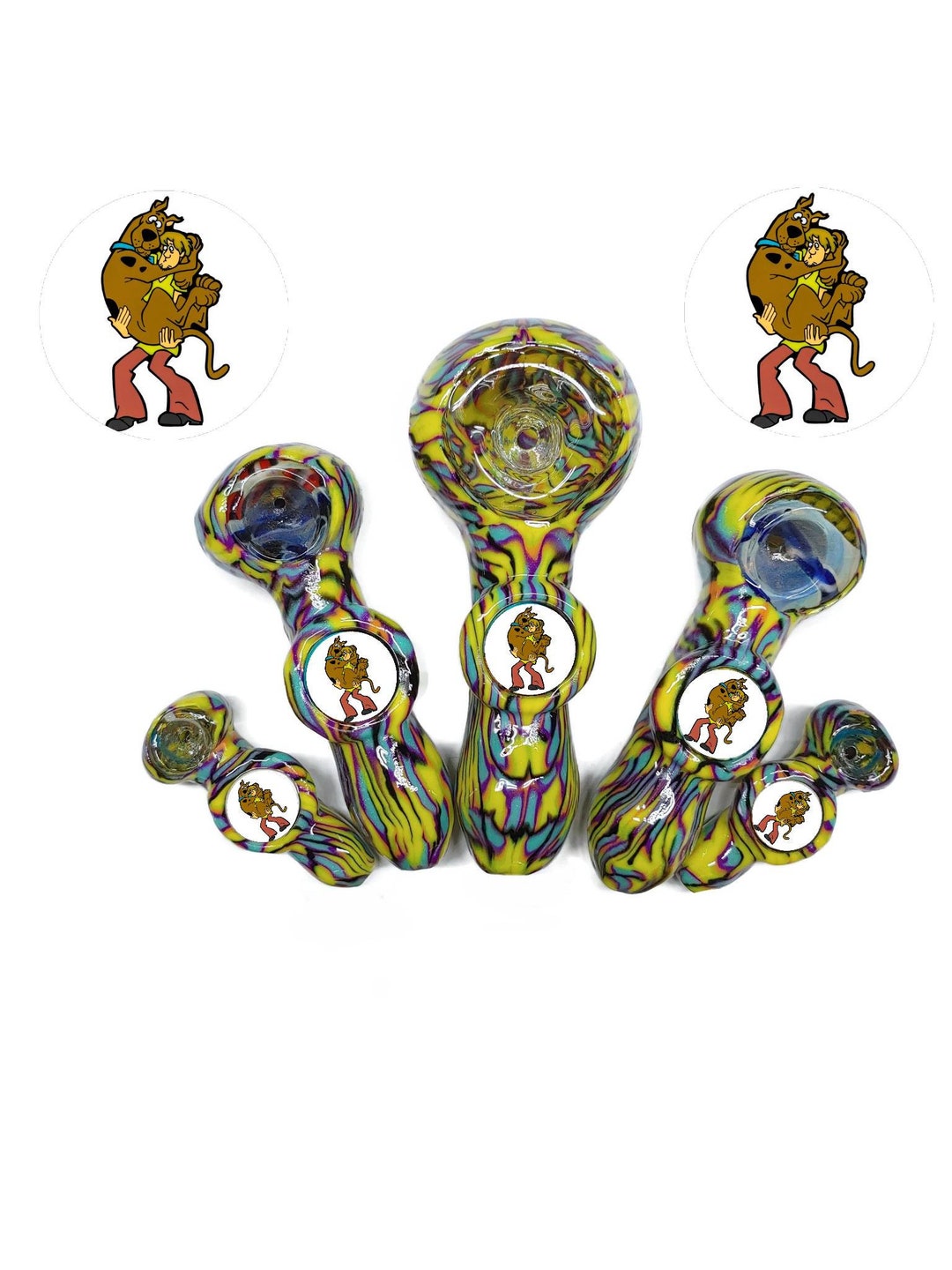 Custom Scooby Dog & Shaggy Glass Smoking Pipe Girly Pipes Etsy