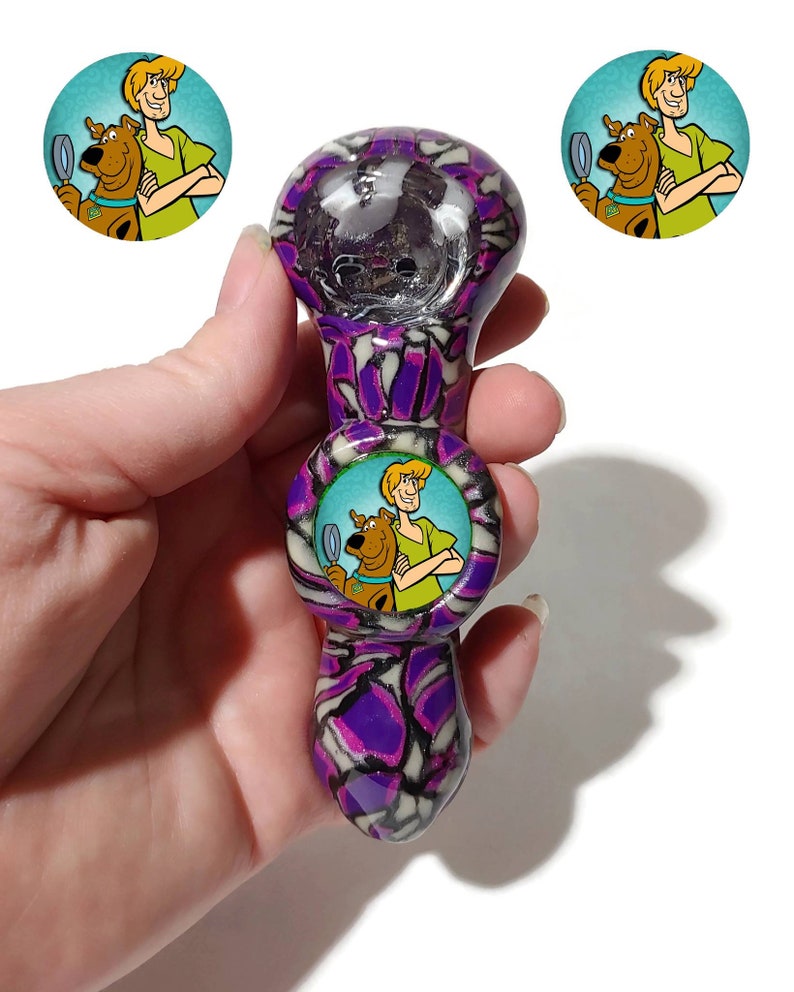 Custom Scoobydoo & Shaggy Glass Smoking Pipe Girly Pipes Etsy