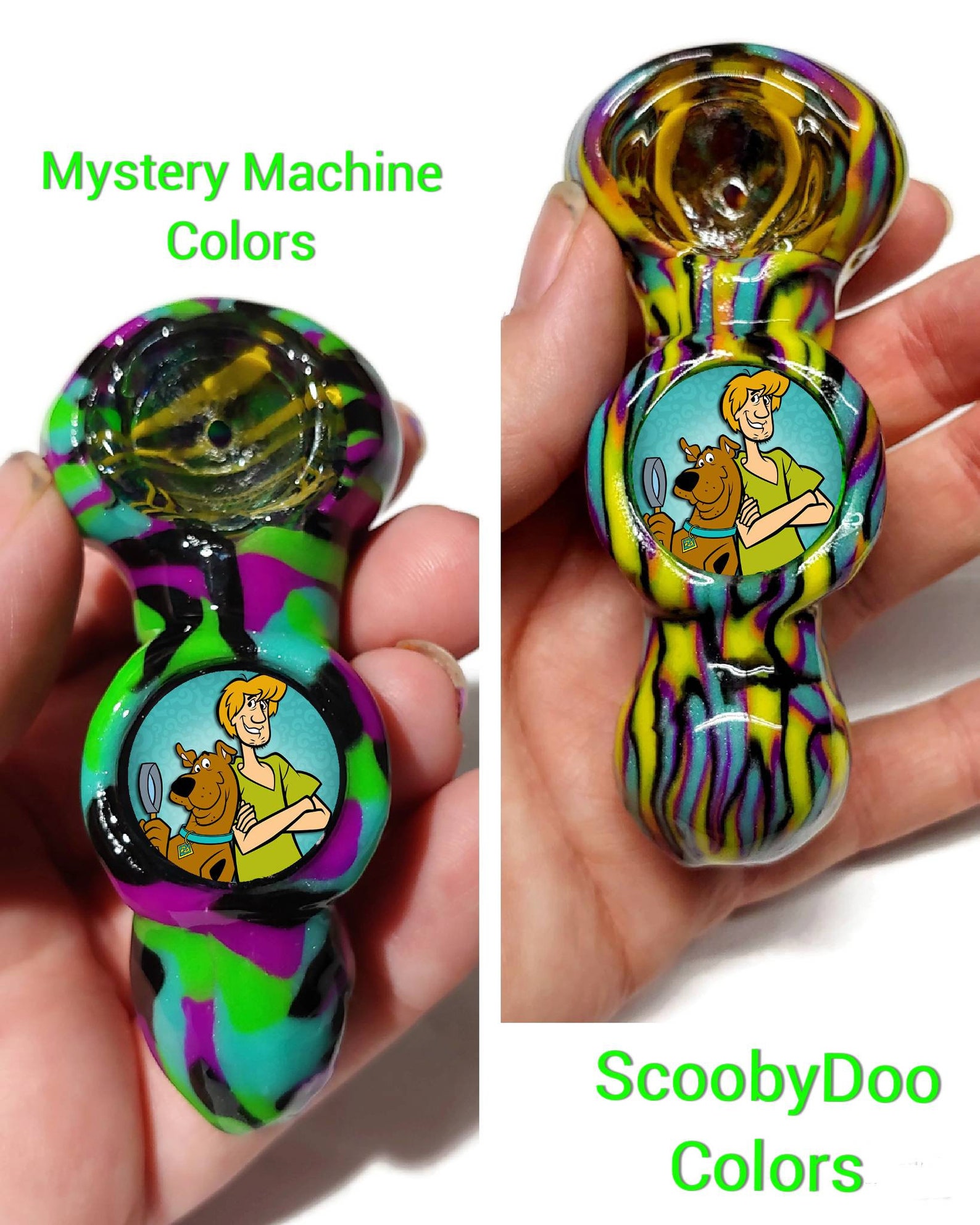 Custom Scoobydoo & Shaggy Glass Smoking Pipe Girly Pipes Etsy