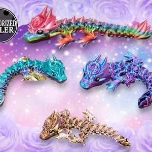 3d Printed Baby Rose Dragon As Seen On Tiktok, Dragon Fidget Toy, Flexi Baby Dragon, Birthday Gift, Gift for Him, Flexi Dragon!