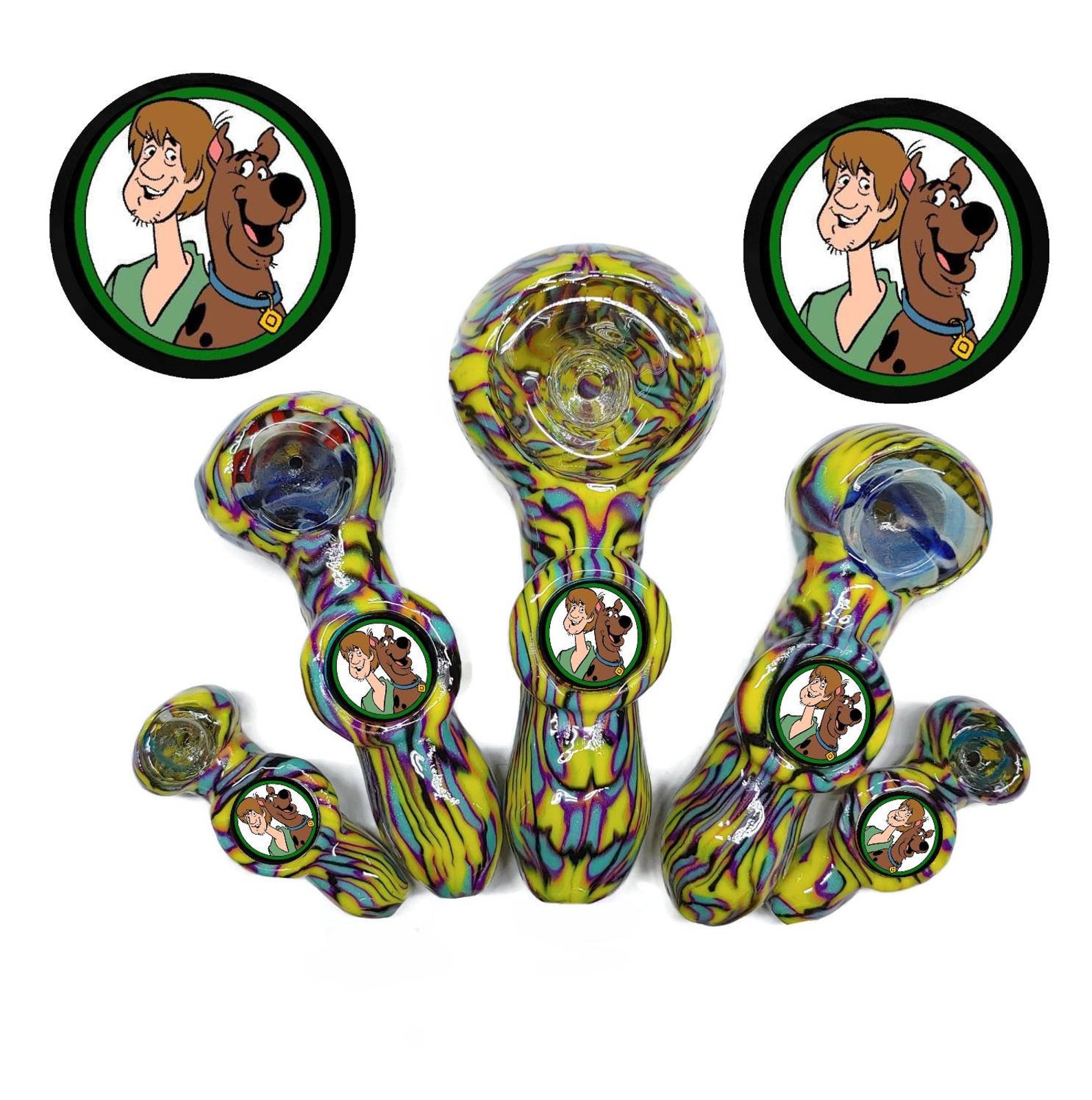 Custom ScoobyDoo & Shaggy Glass smoking pipe girly pipes Etsy