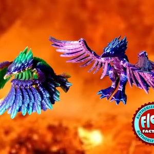 3d Printed Articulated Flexi Phoenix As Seen On Tiktok, Phoenix Fidget Toy, Flexi Phoenix, Gift for Him, Gift For Her, mythical gift!
