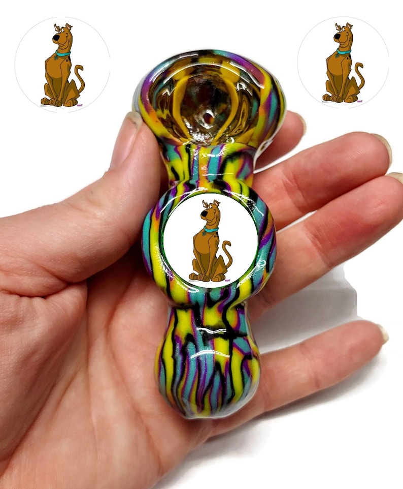 Custom Scoobydoo Glass Smoking Pipe Girly Pipes Glass Etsy